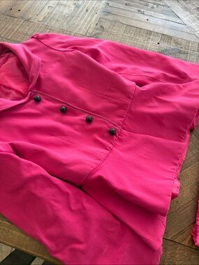 Girls' Formal Fuchsia Peplum Dress with Button Detail